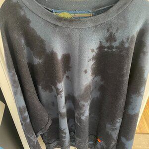 AVIATOR NATION - HAND DYED RELAXED CREW - TIE DYE VINTAGE CHARCOAL - Large - Men